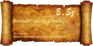 Borbáth Szilvia névjegykártya